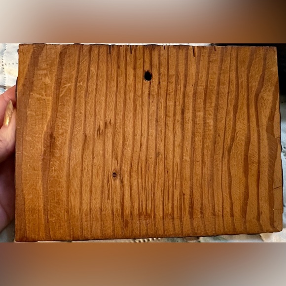 Vintage 60s Decoupage Country Church Solid Wood Fall Scenery Farmhouse Plaque - Picture 7 of 10